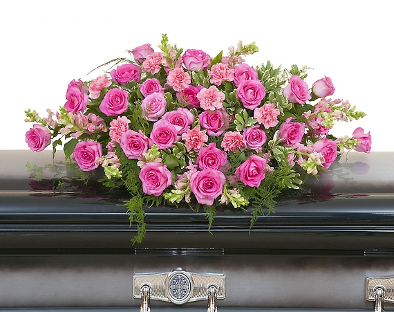 Peaceful Pink Casket Spray - Full