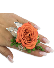 Tangerine Floral Ring