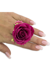 Fuchsia Floral Ring